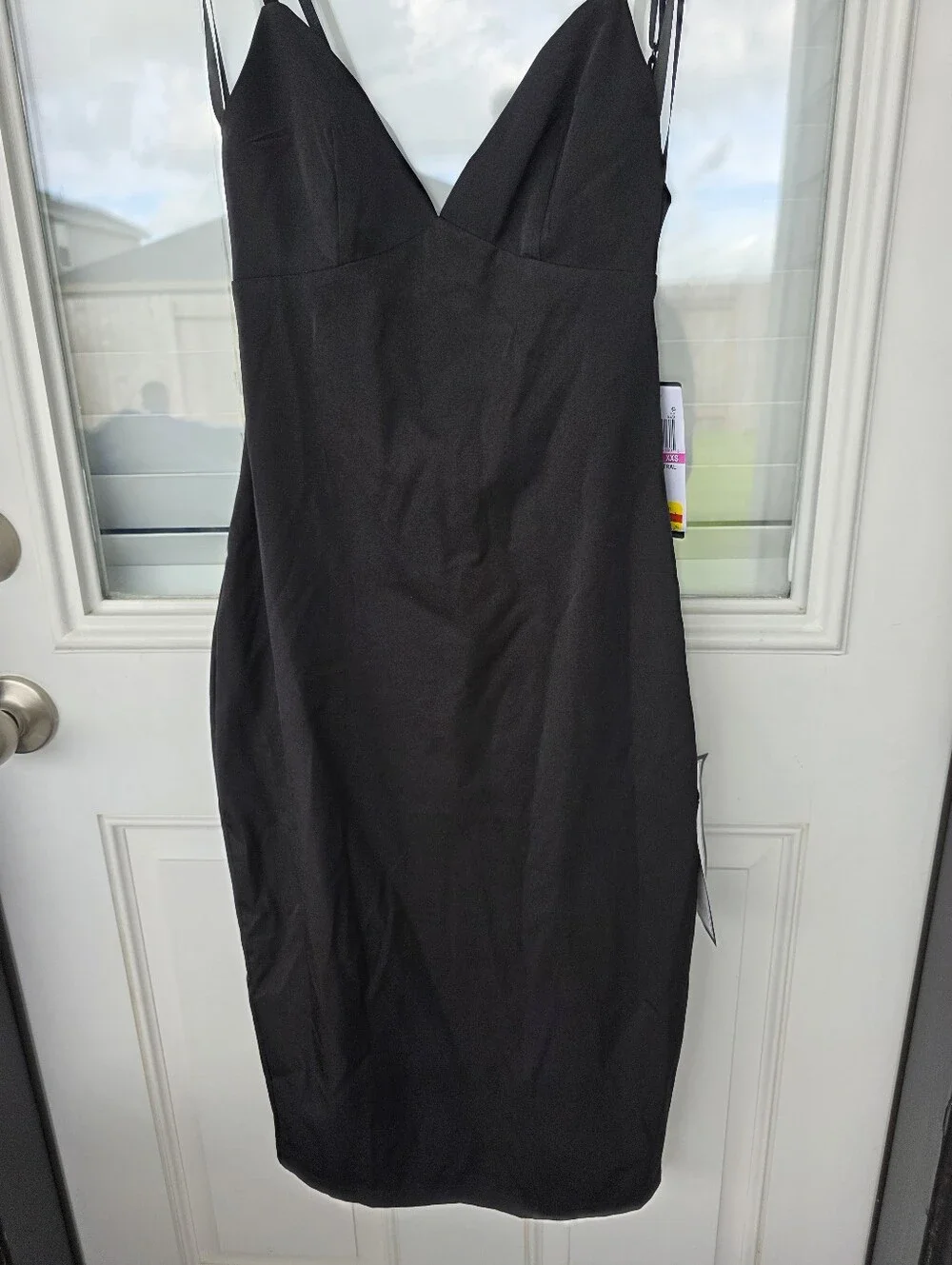 Seni & Cade Black Bodycon Dress Size XS Spaghetti Strap Mini Cocktail Party - Picture 4 of 10